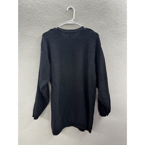 IB Diffusion Womens Sweater Size Large Black Textured Beaded Knit Vintage - Picture 8 of 12